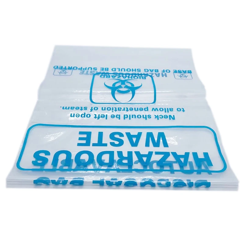 Good Toughness Plastic Disposable  Garbage Waste Biohazard Bag For Hospital Medical Plastic Bag