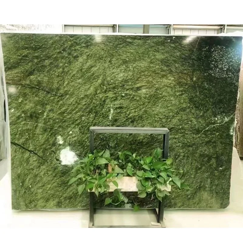 Danton Green Marble Polished Slab Wholesale Price Verde Ming Green Marble Tabletop & Vanitytop