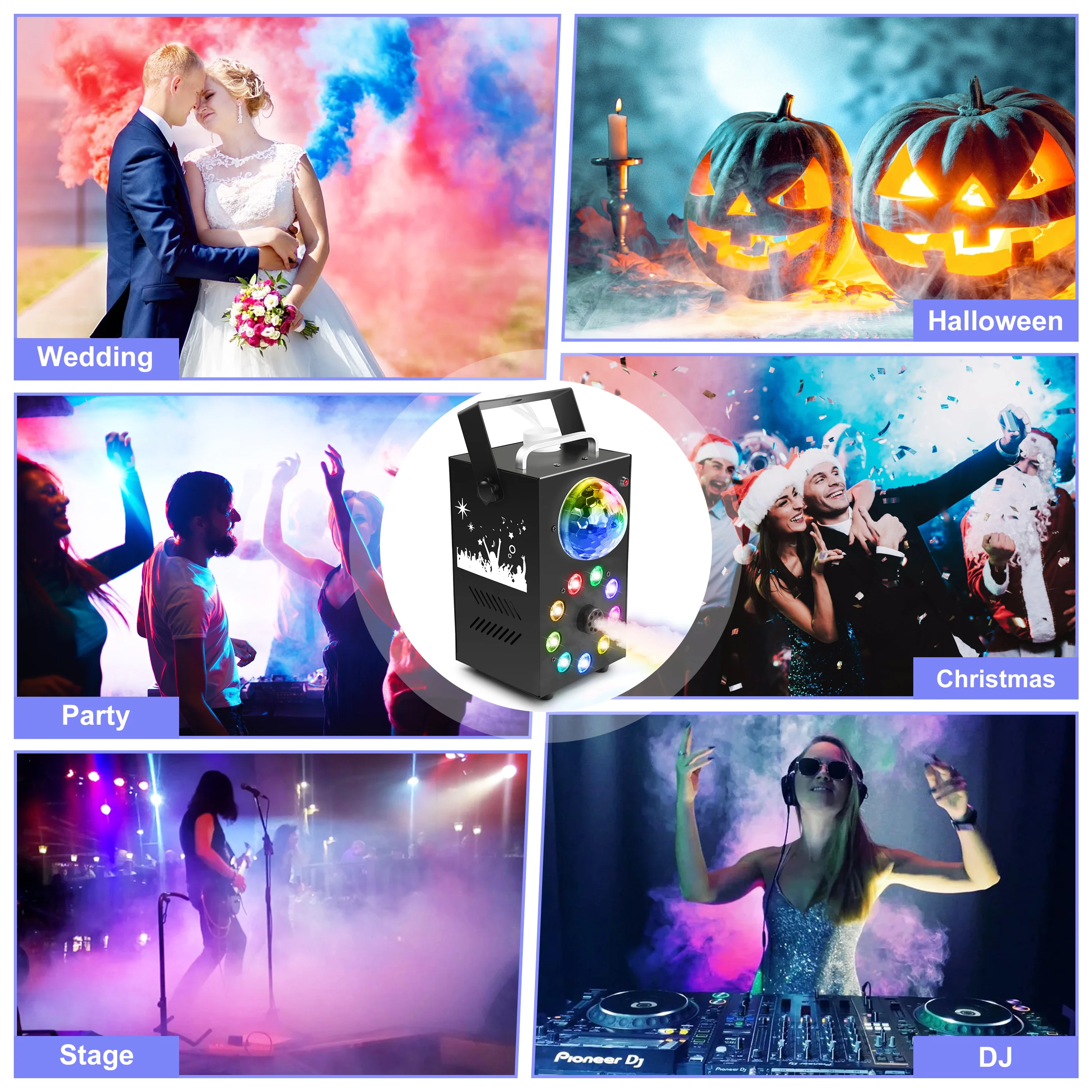 700W Magic ball Smoke Machine With Remote Control LED RGB lights For Wedding Disco KTV Activity Fog Machine