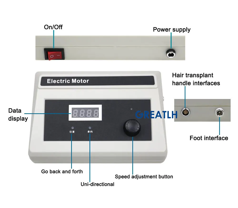 High Quality Hair Follicle Extractor Machine Motor Hair Transplanted Instrument Hair Planting Tools