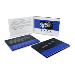 New 7 inch video book touchscreen digital video greeting card with 5 inch screen