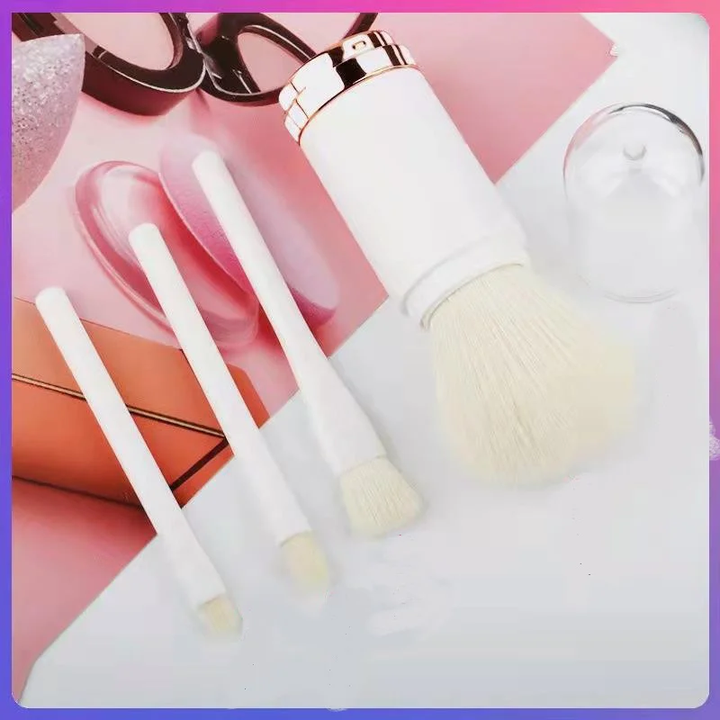 4-in-1 Mini Portable Travel Retractable brush Face makeup brush set
