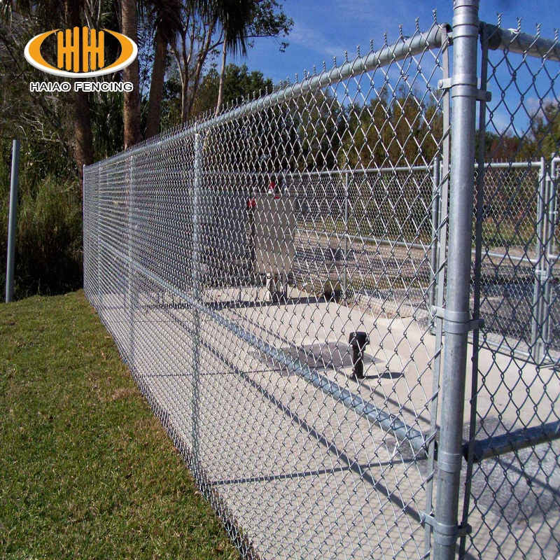 Haiao 6 Foot Black Cyclone Wire Chain Link Fence Mesh Roll Price 8Ft Chain Link Fence 6 Gauge Diamond Shape Chainlink Wire Mesh
