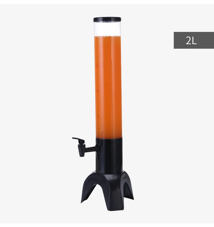 2L Plastic Draft Beer Tower colorful wine Dispenser with light