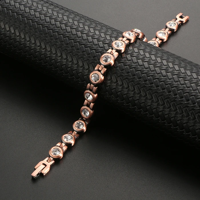 Hot Sale Fashion Bracelet Wholesale Health Crystal Pure Copper Magnetic Bracelets For Women
