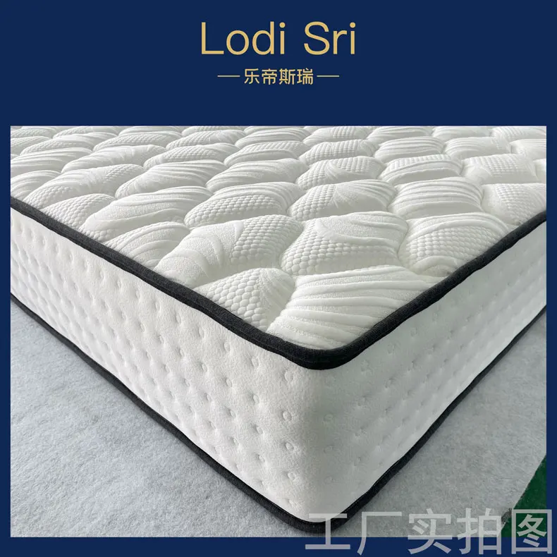 top sell luxury hotel bed queen king size top zone pocket coil spring hybrid bed mattress with memory foam compress roll in box