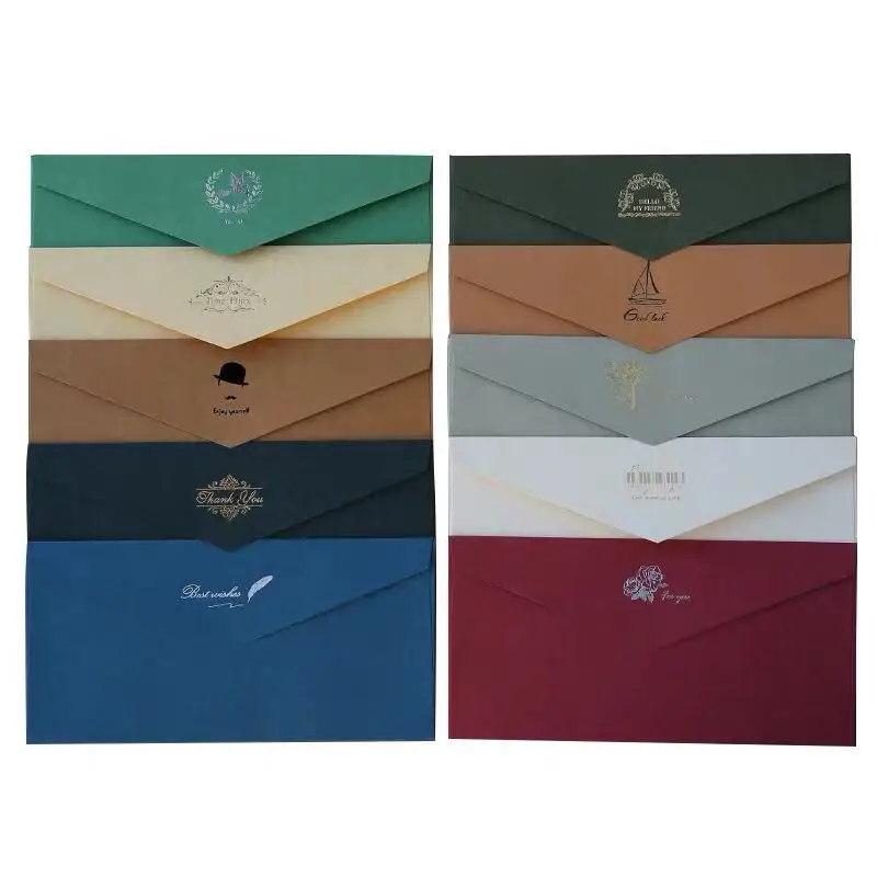 Hot Stamping Envelope Gold Logo Paper Envelopes for Wedding Festival Gifts