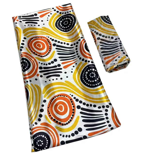 2024 жаккардовые шелковые атласные ткани принимаются по индивидуальному заказу восковые африканские тканые легкие 100% платья с принтом Одежда 1 кг