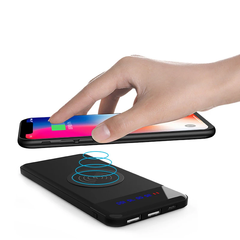 Powerbank 10000mAh For mobile phone Wireless Charger Fast Charger External Battery Portable Charger