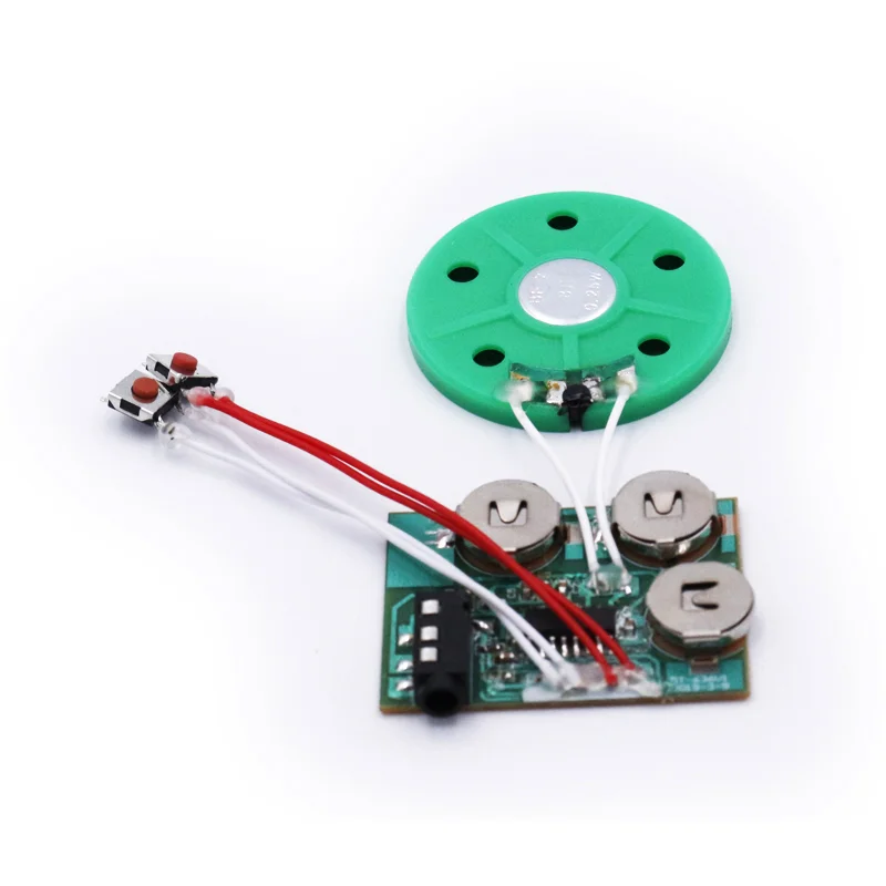 2024 Hot Selling Music Audio Voice Recording Module Recordable Sound Chip for Greeting Gift Box Plush Toy Customized Customized