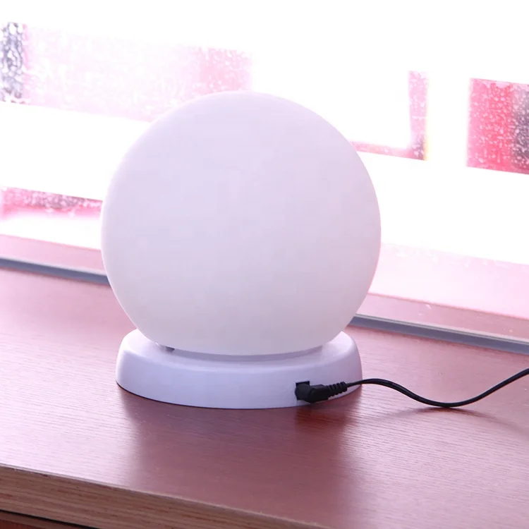 Garden Exhibition Home Decoration Colour Changing Led Ball With Inductive Charging Base