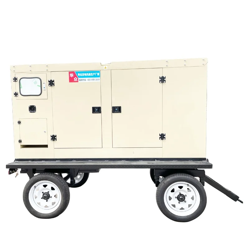 Hot sale 160kw 200kva trailer type diesel generator silence canopy mobile type electric power station for industrial use