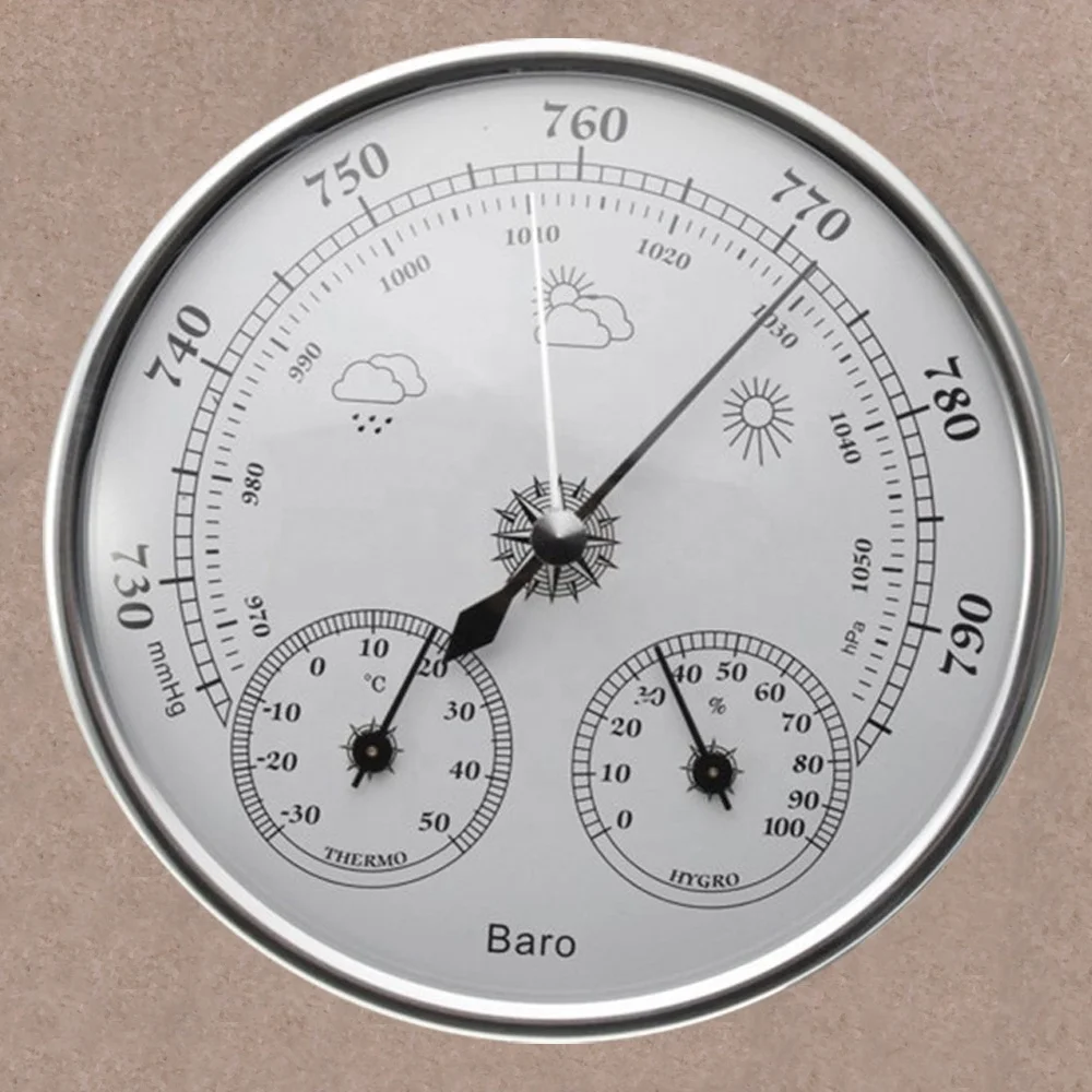 130 mm 3-in-1 weather instruments indoor outdoor thermometer hygrometer barometer with pointer