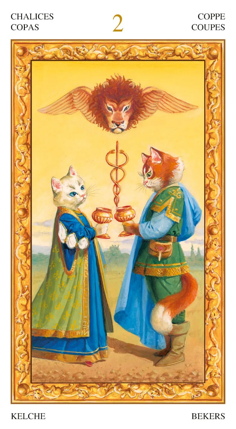 Made in Italy TAROT OF WHITE CATS Original and authentic design by Italian Artist
