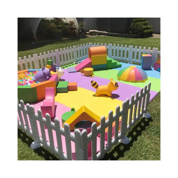Nanpak Climbers Crawl with inflatable bounce house Indoor Playground Children Foam Soft Play Sets Home Blocks Play Area Climbing
