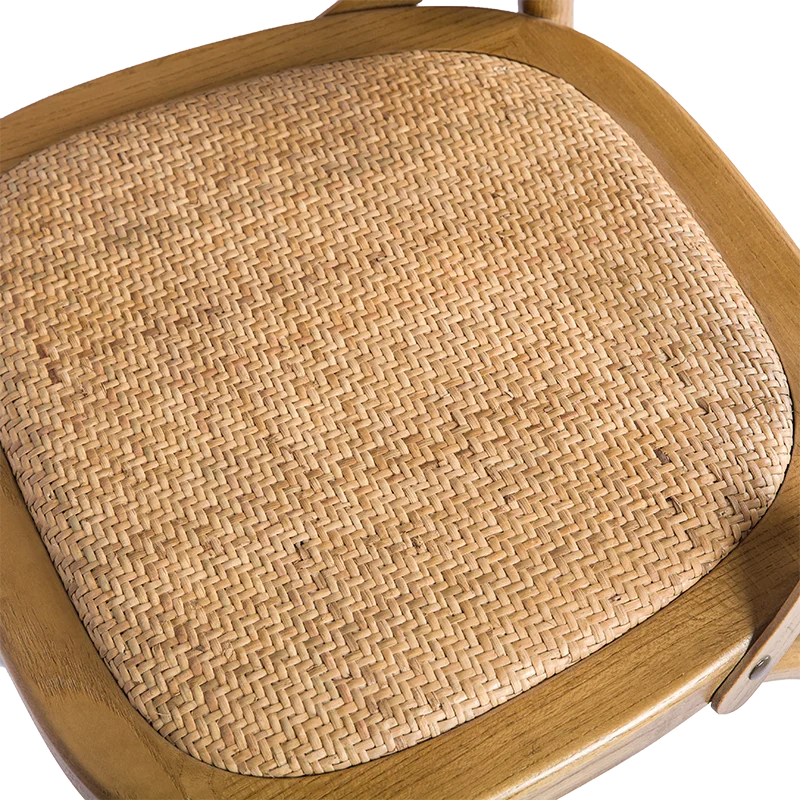 Французский Сад, деревянная рама, ротанговый крест X Back, деревянные обеденные стулья для свадебных торжеств, свадьбы