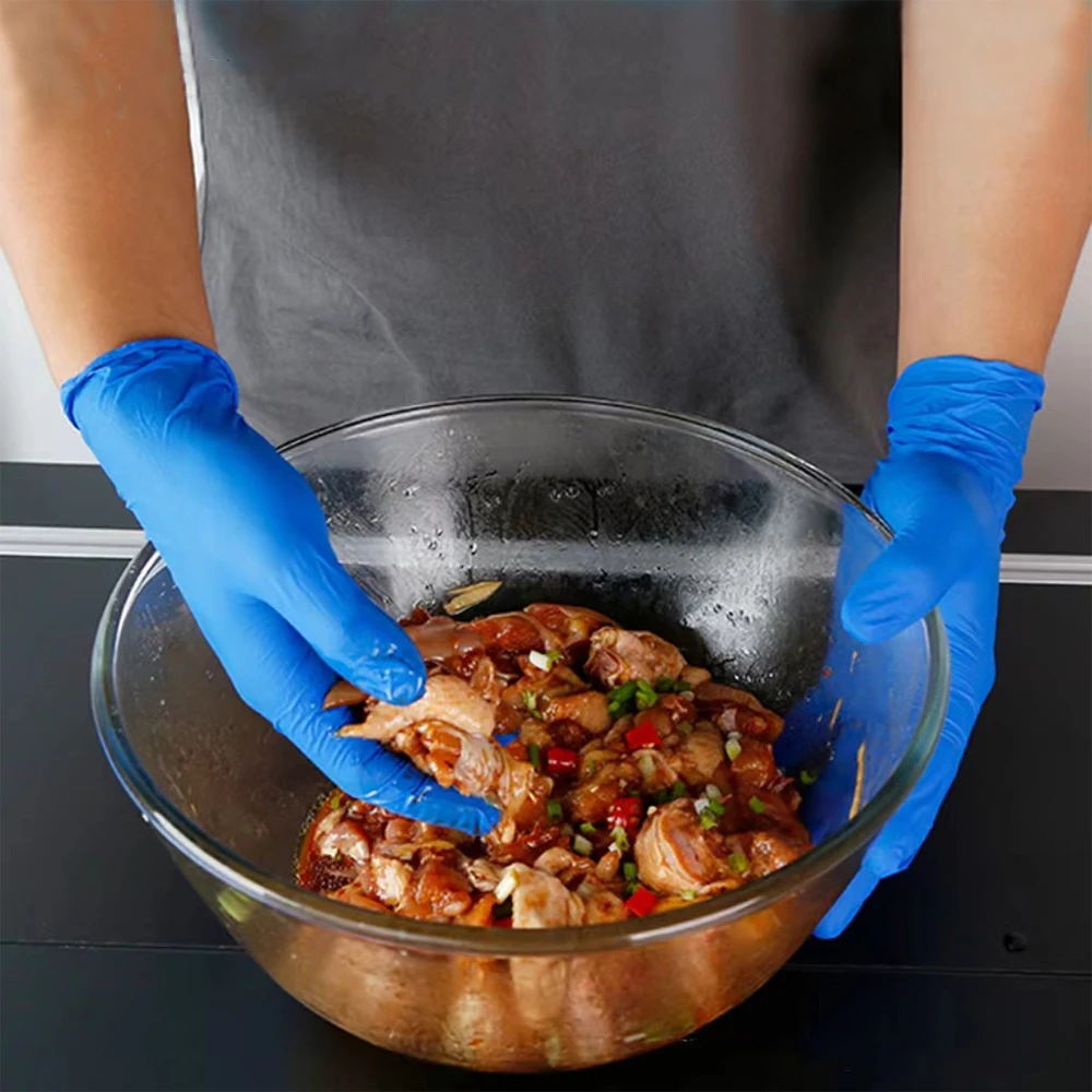 wholesale box of disposable  glove nitrile food-grade hand protection safety glove powder free non sterile  nitrile gloves