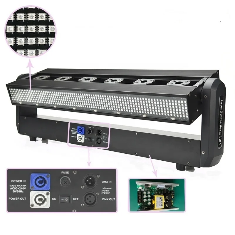 Factory Direct 8 Eyes Rgbw Beam Led Light Strip Moving Head Stage Disco Laser Light