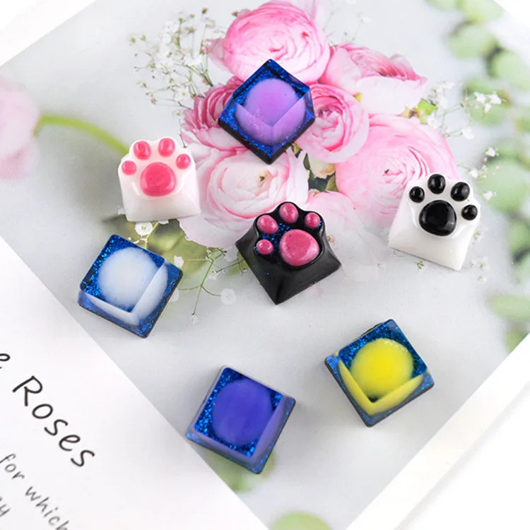 Amazon Hot Sale DIY Mechanical Keyboard Keycap Silicone Mold UV Resin Casting Epoxy Molds Keycap Mould Handmade Crafts Making