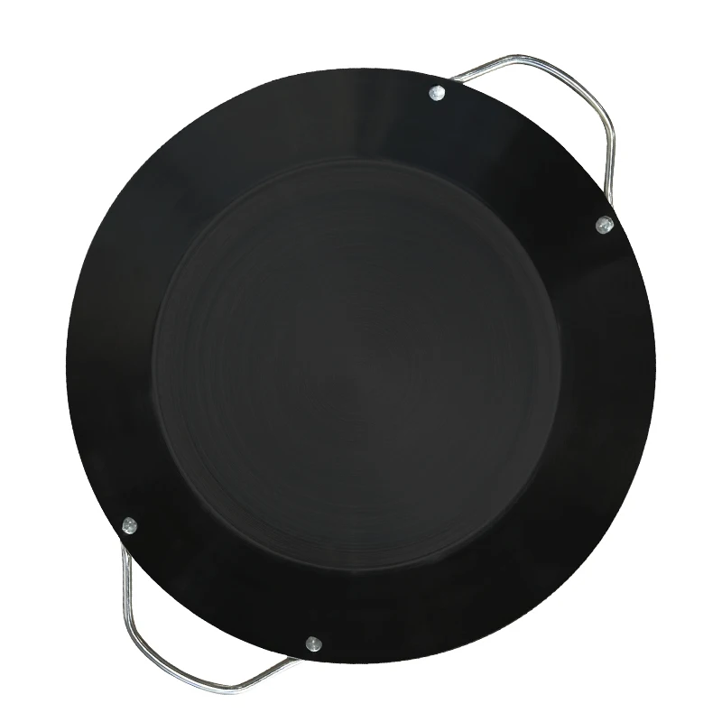 Double ears Spanish small sheet metal carbon steel frying cooking rice baking pan paella pan