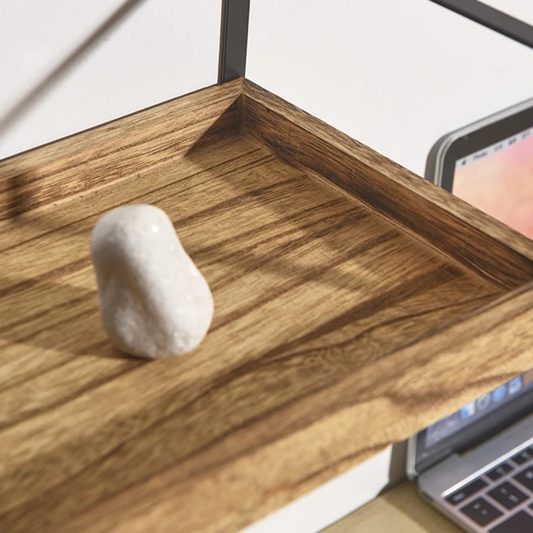 Two layer wooden bathroom shelves directly sold by the factory