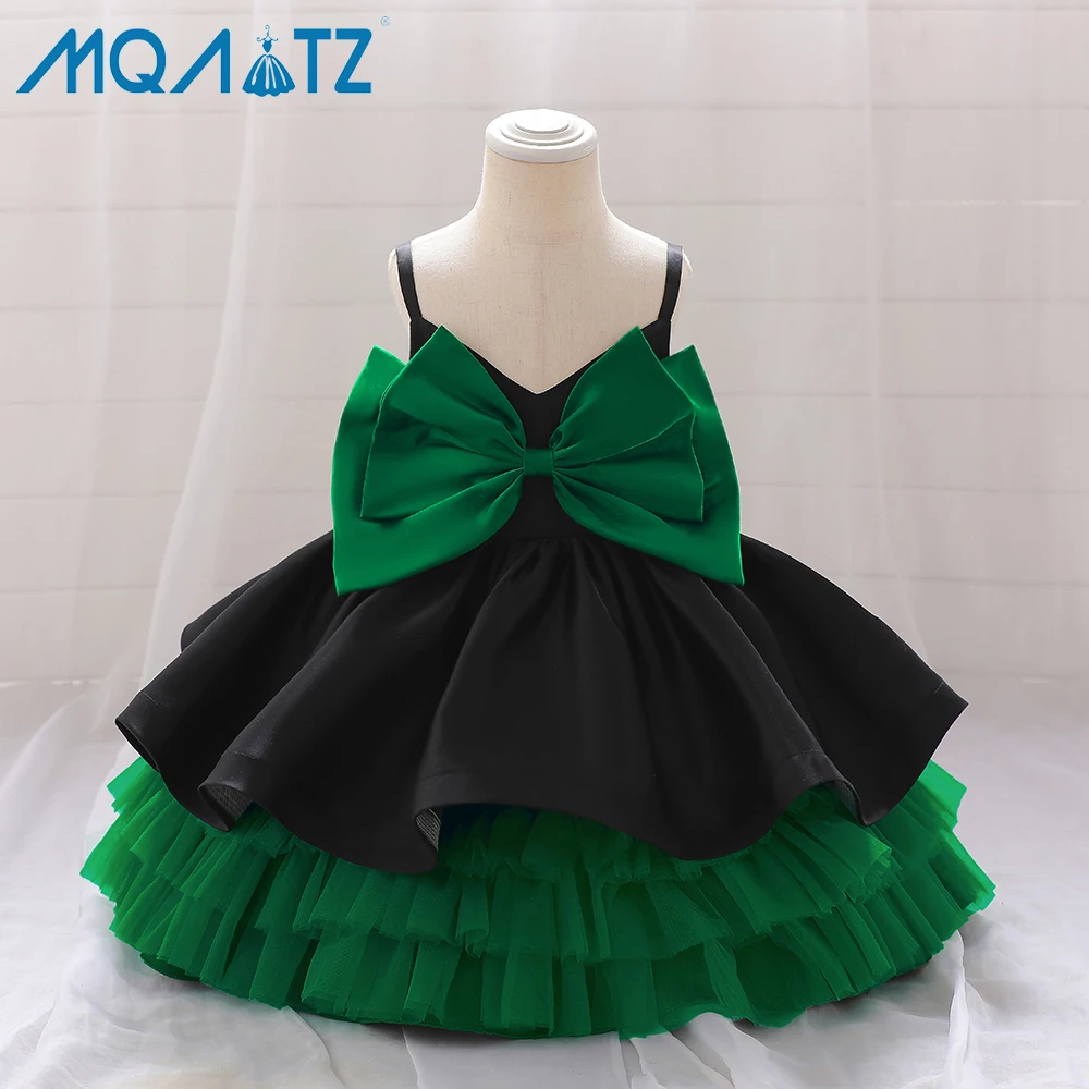MQATZ Hot Selg Children Clothing Toddler Girls Spaghetti Strap Layered Baby Ruffle Party Dress