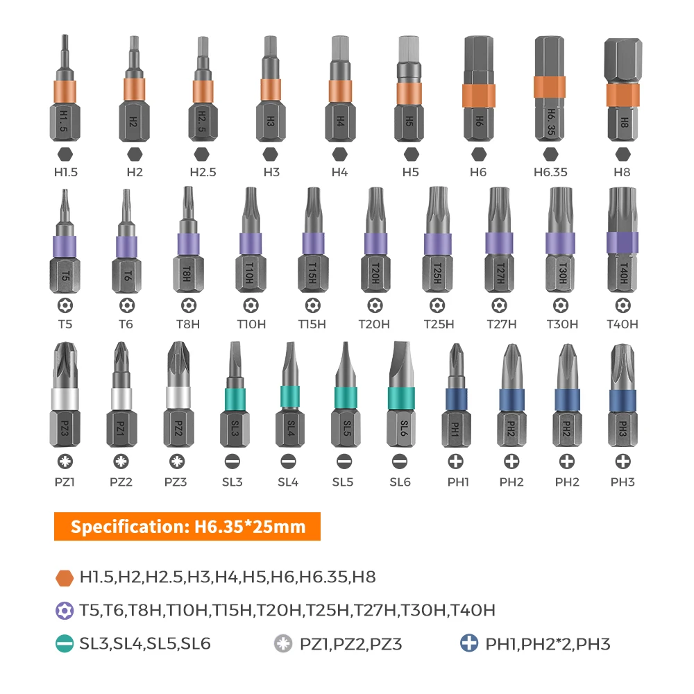 UFTOOLS 42 1 шт. хромированная Магнитная отвертка
