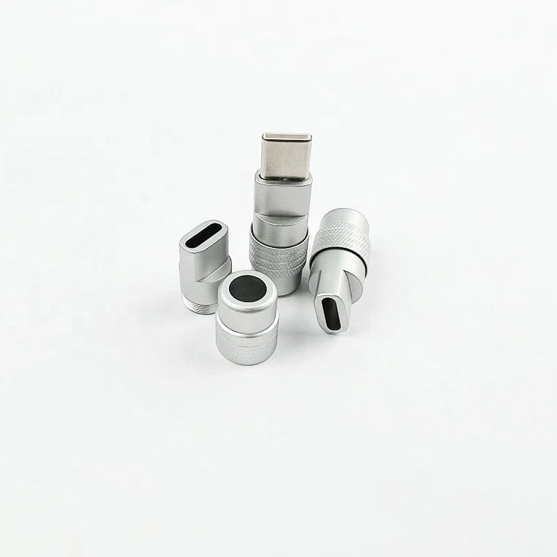 USB Type C Aluminum Alloy housing For 6mm Cable DIY USB C Housing