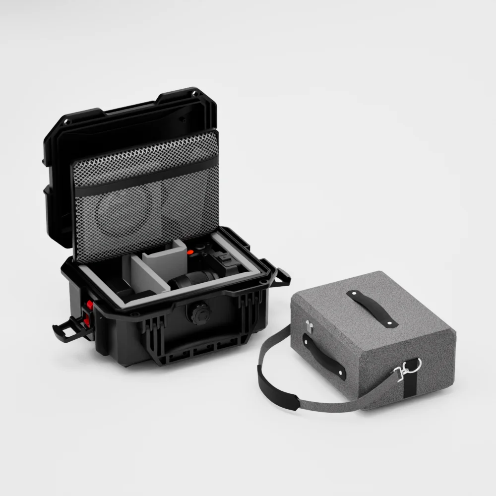 GLARY portable hard shell camera carrying case bag rugged travel camera box case with dividers plastic digital camera case bag