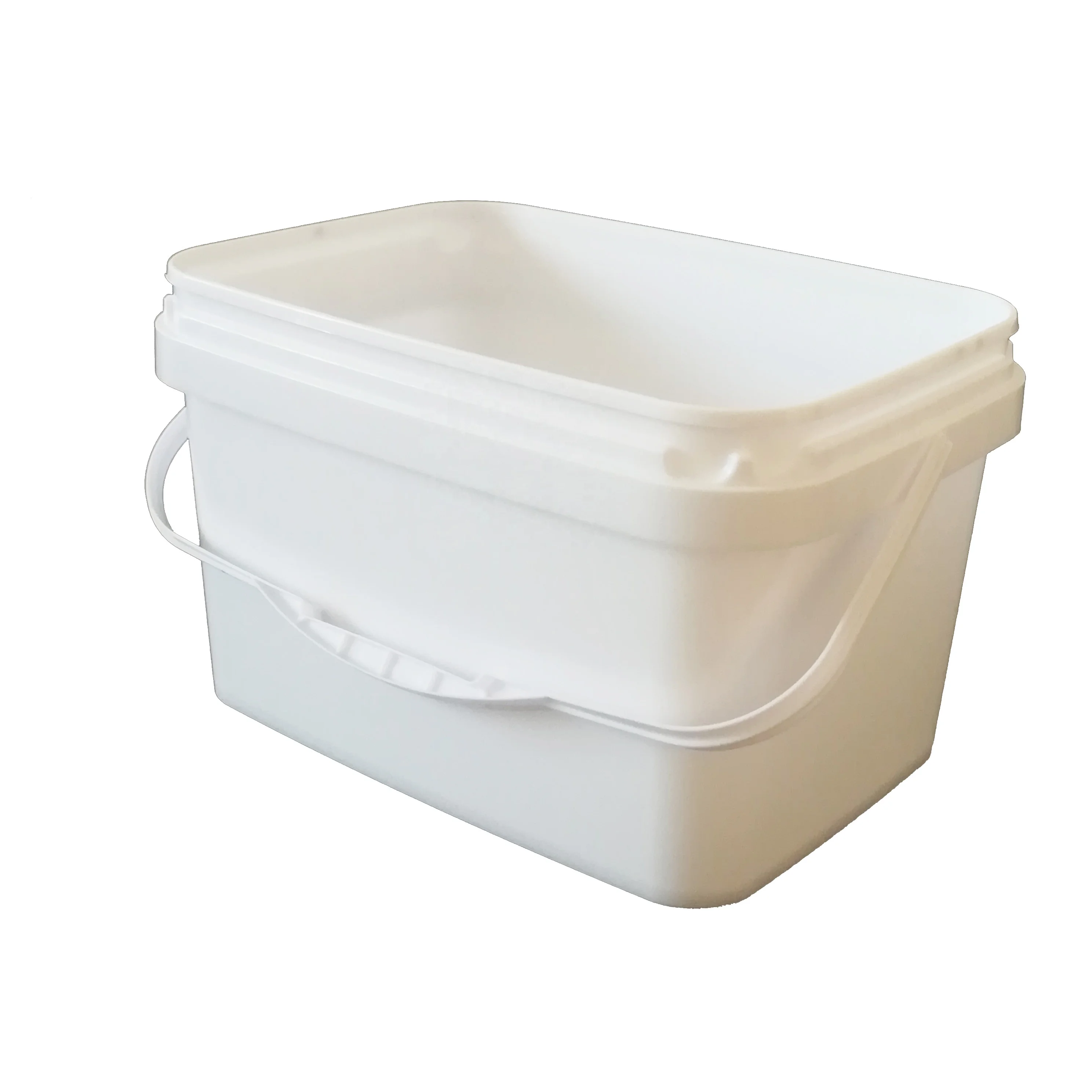 
1.5L 2L 3L 5L 10L 20L 25L Food Grade Square Plastic Buckets With Lids 10L White Rectangle Plastic Buckets With Lid 