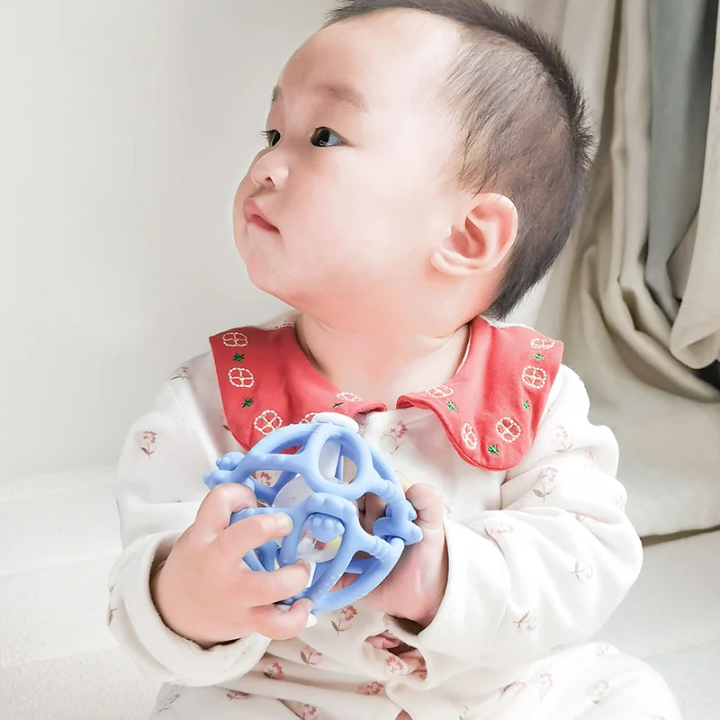Baby Teething Toy Bpa Free Silicone Teething Early Education Rattles Toys For Newborn Sensory Toy