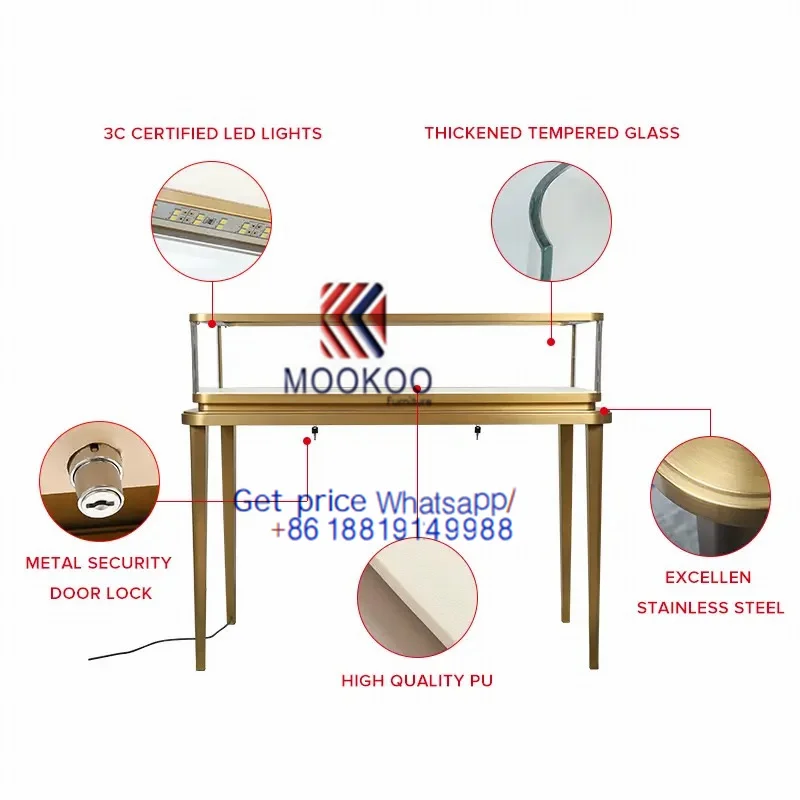 jewelry kiosk glass materials high end vision style