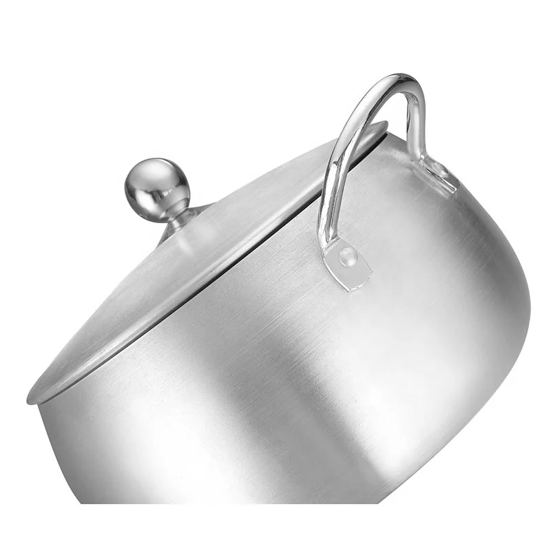 Hot Selling 5pcs Aluminum Belly Pot 16-24cm Satin Finished Cooking Pot Kitchenware Set