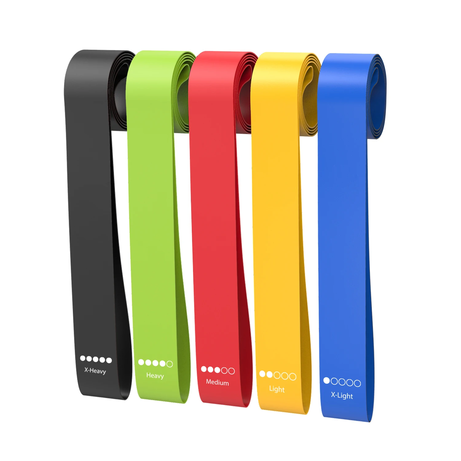 Customized Logo Sports Fitness Exercise Latex Elastic Resistance Floss Bands Set Gym Fitness Compression Exercise Pull Band