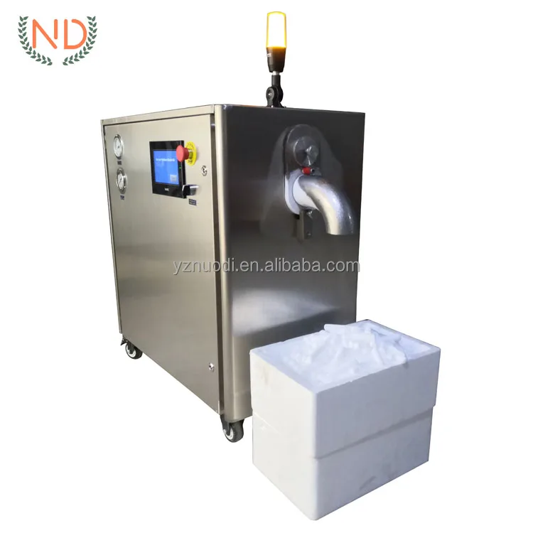 automatic dry ice pelletizer cube maker machine co2 dry ice block pelleting making machine