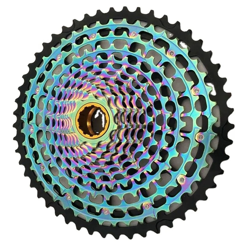 High Quality MTB Freewheel 12 Speed 10-51T Mountain Bike Flywheel Rainbow Colorful Bicycle XD Cassette