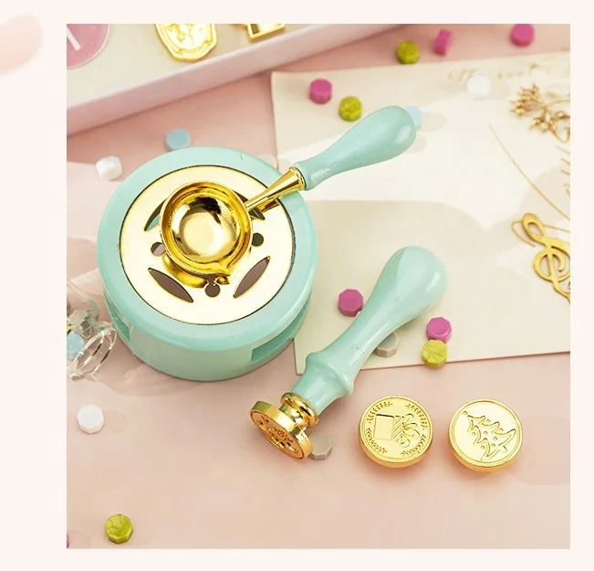 Cherry blossom series Sealing Wax Stamp set with Copper Wax Seal Stamp Head for birthday gift Valentine Day