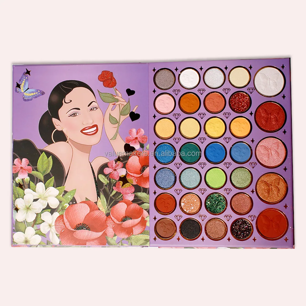 Cruelty Free 66 Color Page Turning in Book Sharp Eyeshadow Palette Cosmetics Makeup Eyeshadow Highlighter Blush Palette