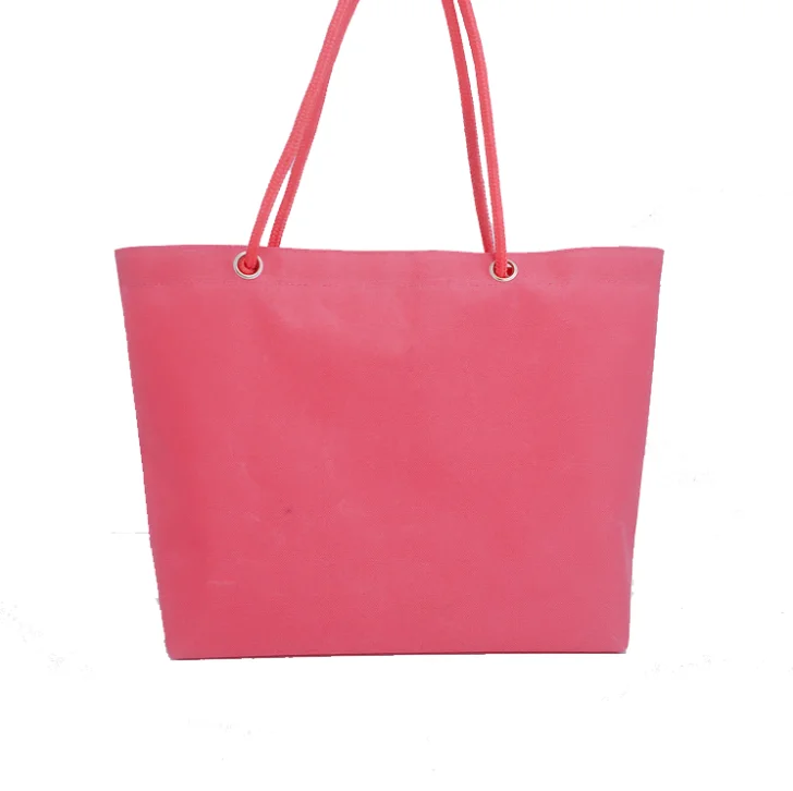 Cotton Handle Custom Cheap 600 Denier Polyester Tote Bag With Zipper