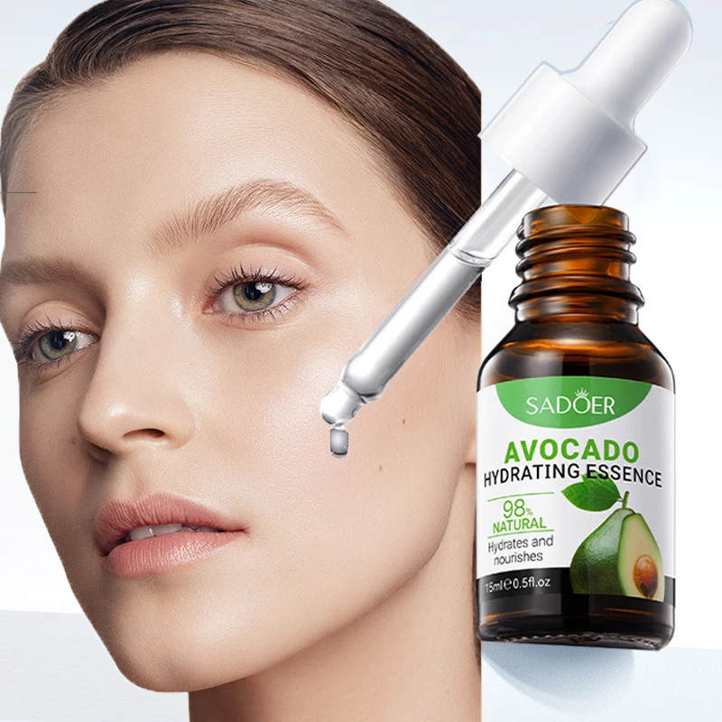 15ml Avocado Cosmetics Shrinking Pores Facial Skin Care Products Hydrating Moisturizer Serum Face Skin Care Serum