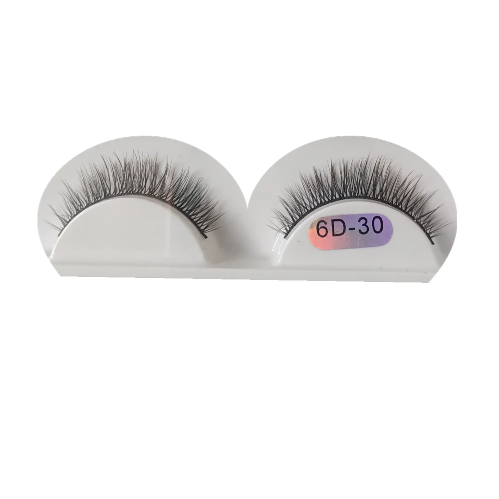 6D28 Double 3D Silk Faux Mink Eye Lashes False Custom Lashes Synthetic Customized Natural Eye Lashes Wholesale