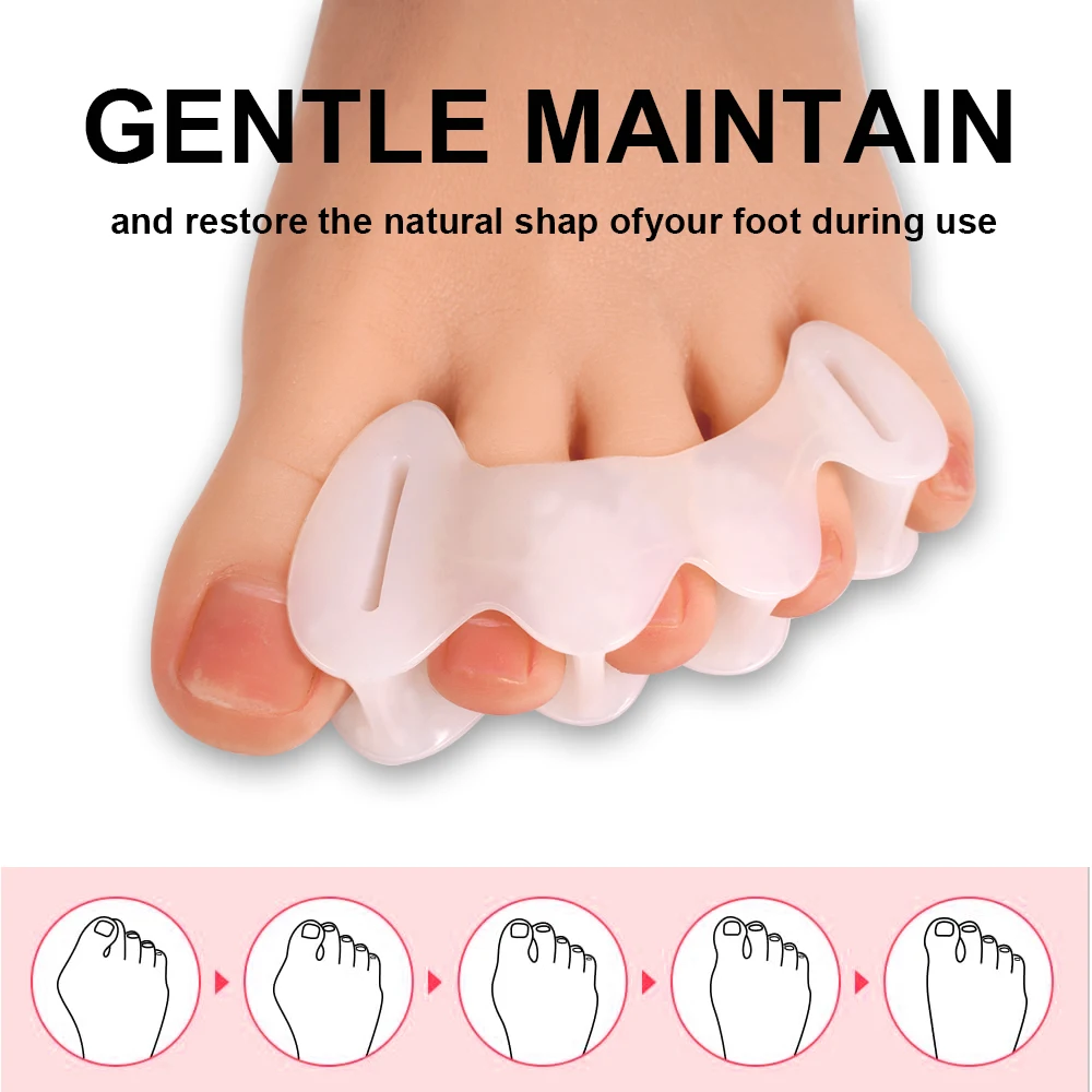 Customized Durable SEBS Silicone Toe Spacers Corrector Toe Separator For Correct Toe Straighteners