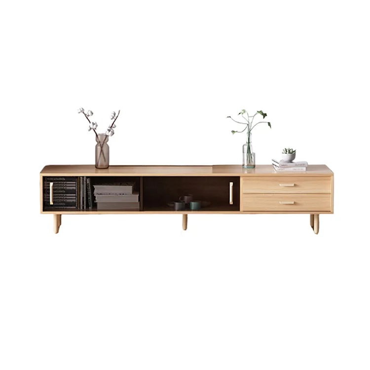 Factory Direct Price Modern Solid Wood Led Tv Stand Living Room Furniture