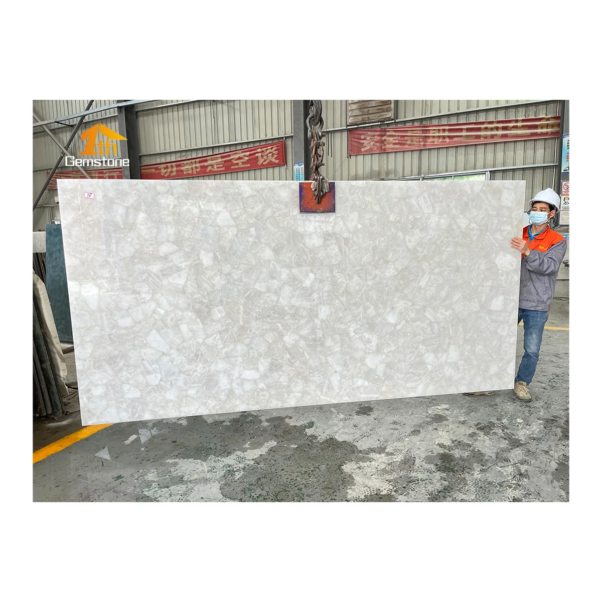 Wholesale Large Size 3200*1600*20 mm Natural Pure White Crystal Clear Quartz Stone Slabs