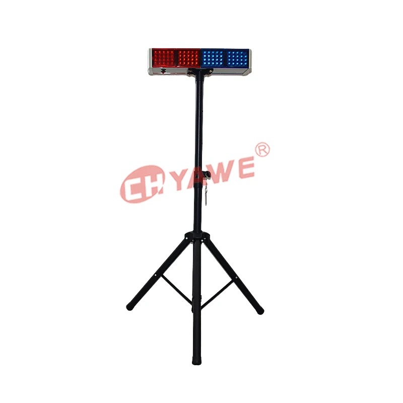 Solar Powered LED Strobe Lights Red Blue Road Construction Flashing Traffic Warning LED Lights