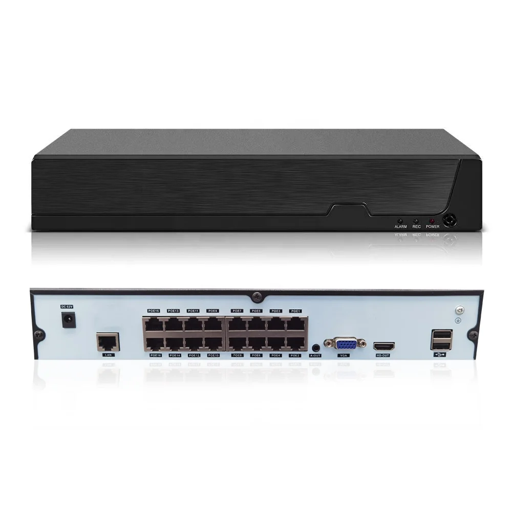 Face Detection 16 Channel 4K 16ch XMEYE NVR POE 16 Ports Network Video Recorder