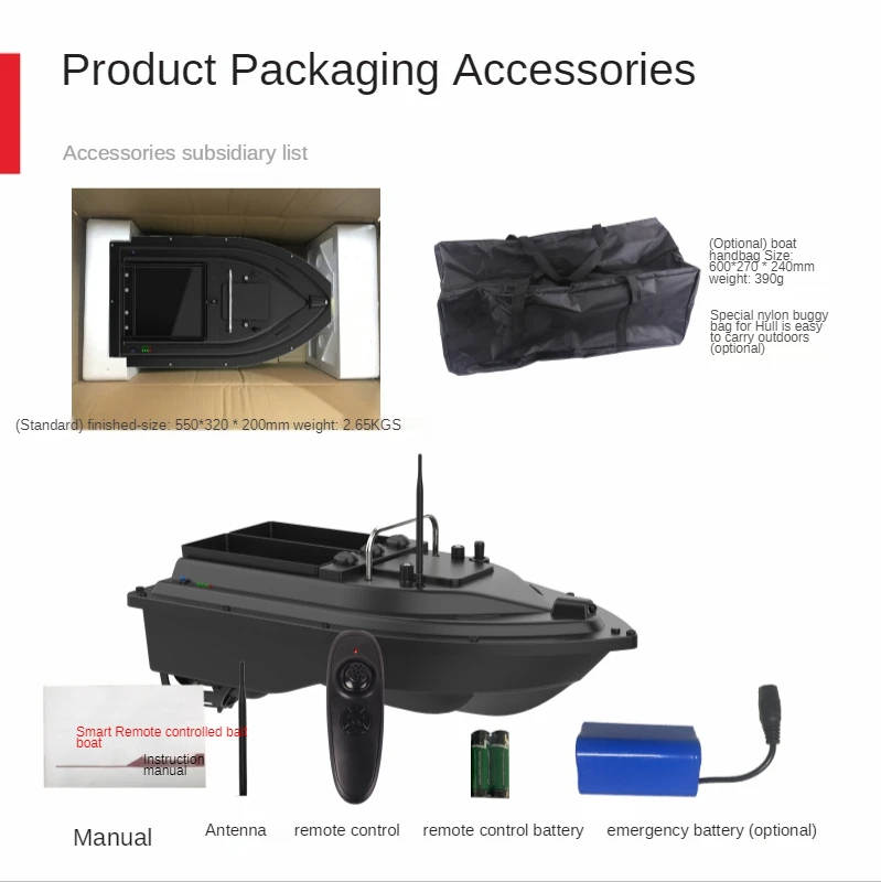 Remote Controlled Fishing Boat Bait RC GPS Autopilot Carp Fishing Bait Boat  Hull Fishing Bait Boats