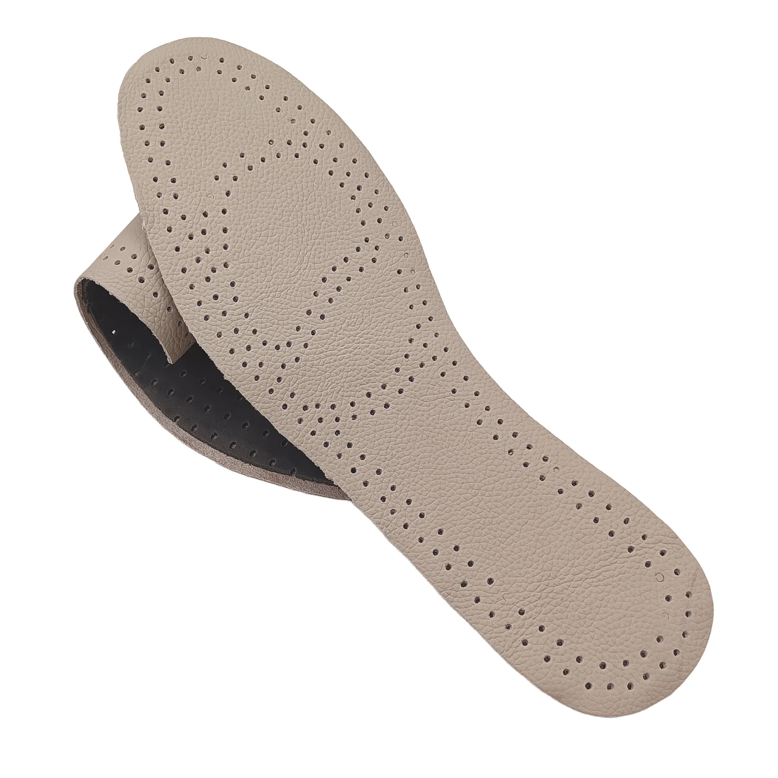 Spring Cowhide Leather Comfort Insoles Leather insole with Sweat-Absorbent Odor-Resistant and Breathable for Shoes
