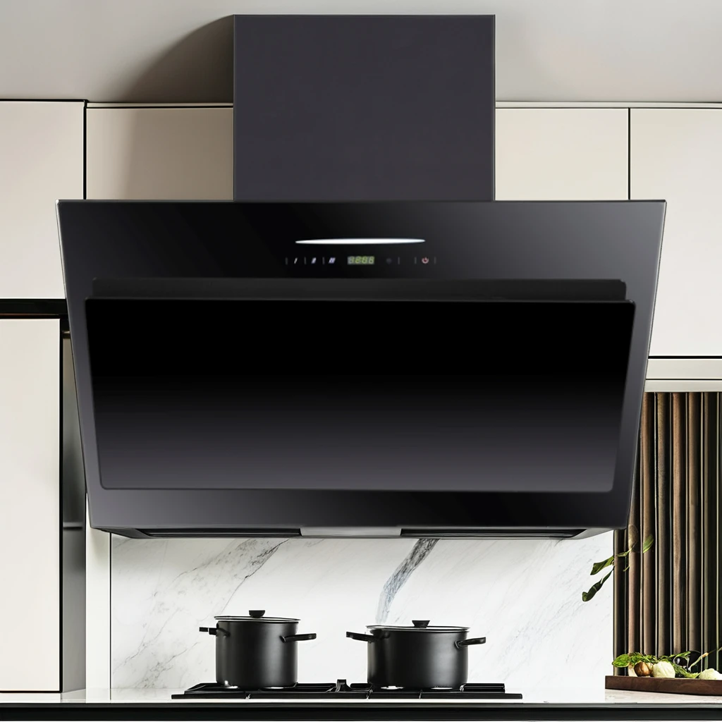 High-Powered Wall Mounted Kitchen Range Hood with Side Suction for Kitchen Ventilation