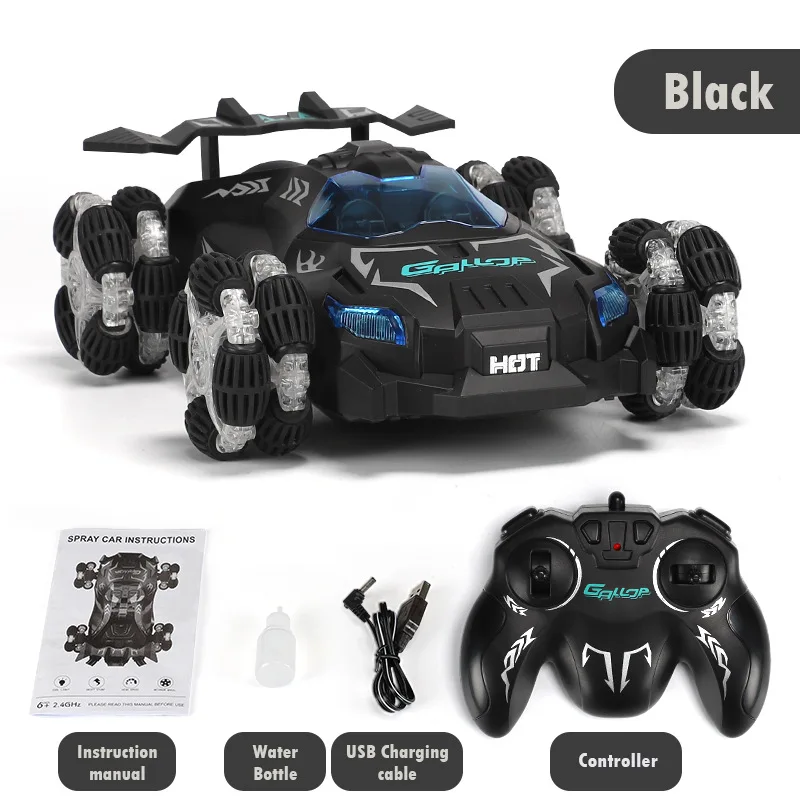 Amiqi 2.4g 4wd 360 degree spins flips radio remote control mini 4x4 double toy small car stunt small rc amphibious car